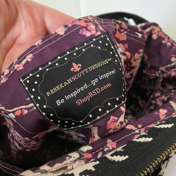 Rare Rebekah Scott Houndstooth camera bag medium - FREE SHIPPING - Picture 5 of 6